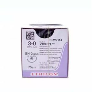 Викрил фиолетовый М2 (3/0) 75 см SH-2 Plus W9114