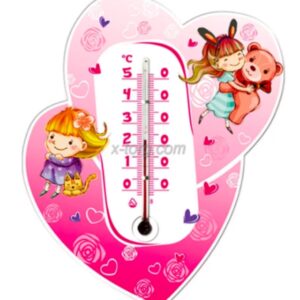 Термометр бытовой комнатный на картонной основе "Валентинка"