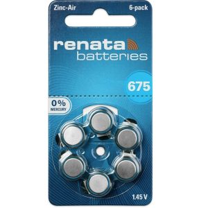 Батарейка для слуховых аппаратов №675 Renata