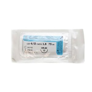 Мононить-монофил полипропилен синяя USP 4-0, 75 cм с иглой HR-20
