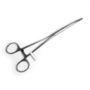 Зажим для остановки крови, одно- и двузубый зубчатый изогнутый З-31-1