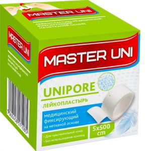 Пластырь на бумажной основе Unipore Master Uni, 5*500 см