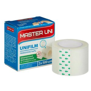 Пластырь на полимерной основе Unifilm Master Uni, 1*500 см