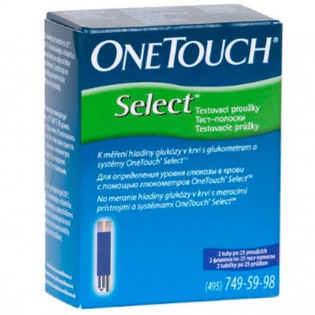 Тест-полоски OneTouch Select, 50 штук