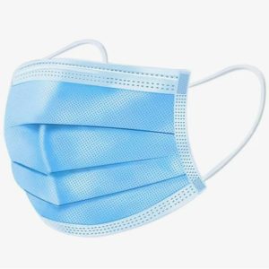 Маска одноразовая трехслойная на резинке