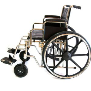 Кресло-коляска инвалидная механическая c литыми задними колёсами 711АЕ-56