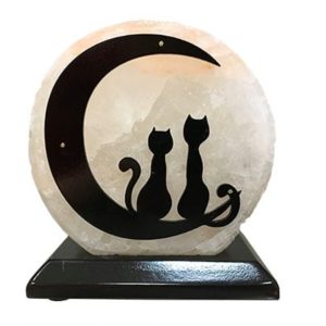 Светильник соляной "Коты на луне"