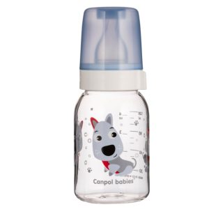 Бутылочка тритановая с силиконовой соской "Собачка" 3+ Canpol Babies