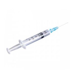 Шприц стерильный одноразовый инъекционный 3-х компонентный с иглой 23G