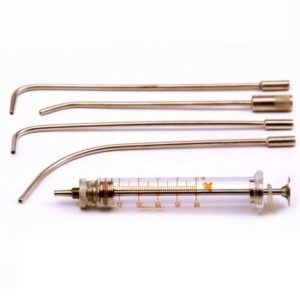 Шприц лабораторный стеклянный со сменным наконечником для вливаний и промывания