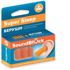 Беруши Super Sleep SoundBlock вспененный полипропилен