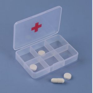 Таблетница "Аптечка" 6 секций прозрачная 2842137