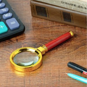 Лупа классическая в золотой оправе 6х, d=5 см