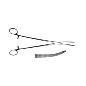 Зажим для остановки крови, зубчатый изогнутый З-42 №3