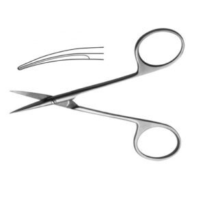 Ножницы глазные остроконечные, вертикально-изогнутые Н-41