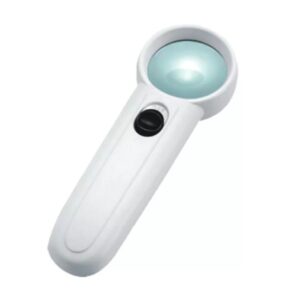 Лупа ручная круглая 16-кратная с 2 LED-подсветкой