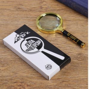 Лупа классик в золотой оправе 4х, d=7 см Х