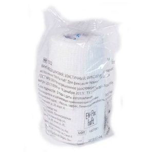 Бинт медицинский эластичный самофиксирующийся EM-Fix Haft белый 6см*10м