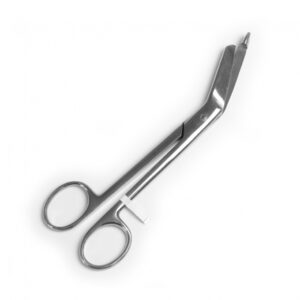 Ножницы для разрезания повязок, с пуговкой, горизонтально-изогнутые Н-14