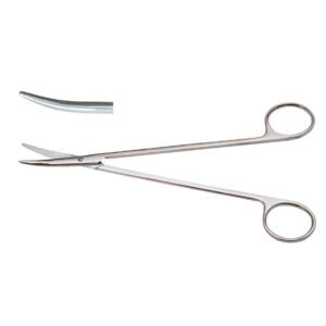 Ножницы с узкими закруглеными лезвиями,вертикально-изогнутые Н-25