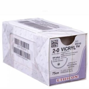 Викрил фиолетовый М3 (2/0) 75 см, игла колющая 26 мм окр. 1/2