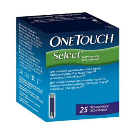 Тест-полоски Ван Тач Селект, 25 штук