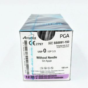 ПГА-нить полигликолид, USA 2-0, 150 см без иглы 010300101500