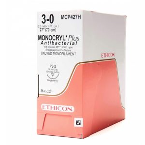 Монокрил фиолетовый М3,5 (0) 70 см, игла колющая МН-1 31 мм 1/2с W3442