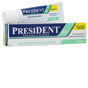 Крем для фиксации зубных протезов President garant