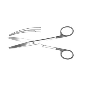 Ножницы медицинские тупоконечные, вертикально-изогнутые, с твердым Н-72