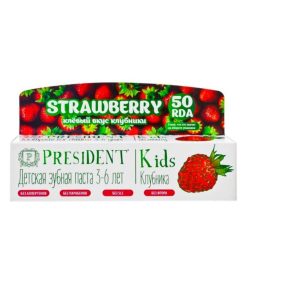 Паста зубная President Kids от 3 до 6 лет без фтора (со вкусом колы)