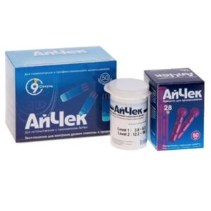 Тест-полоски Ай Чек (50 шт полосок + 50 шт ланцетов)