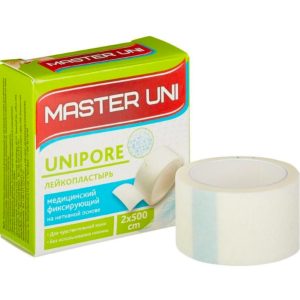 Пластырь на бумажной основе Unipore Master Uni, 2*500 см