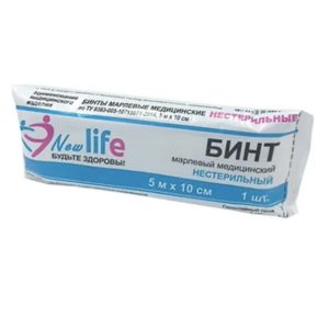 Бинт марлевый медицинский нестерильный 5 м*10 см New Life Навтекс