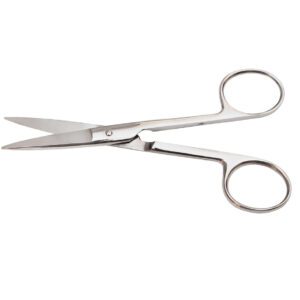 Ножницы глазные тупоконечные,вертикально-изогнутые Н-42