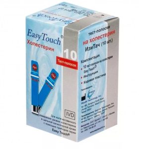 Тест-полоски на холестерин Easy Touch, 10 шт