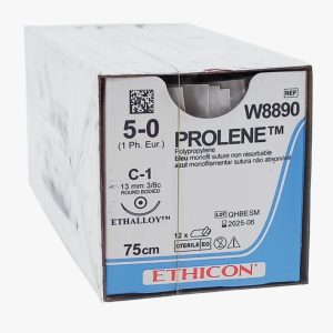 Пролен М1 (5/0) две иглы, 90 см W8556
