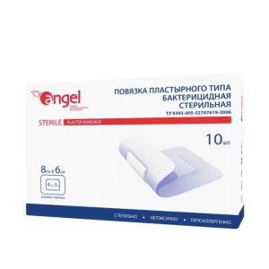 Повязка-пластырь бактерицидная стерильная 8*6 см Angel